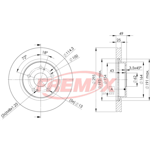 FREMAX BRAKE DISC FRONT BD-4803