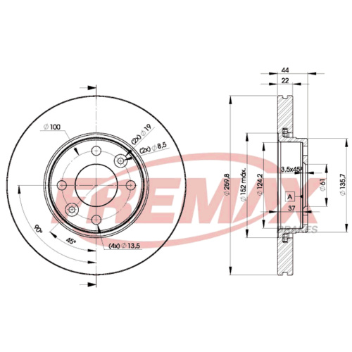 Fremax Disc Rotors Front Nissan BD-7795